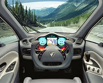 Приборная панель трицикла VentureOne. Приборная панель трицикла VentureOne.