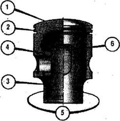 Поршень двухтактного двигателя