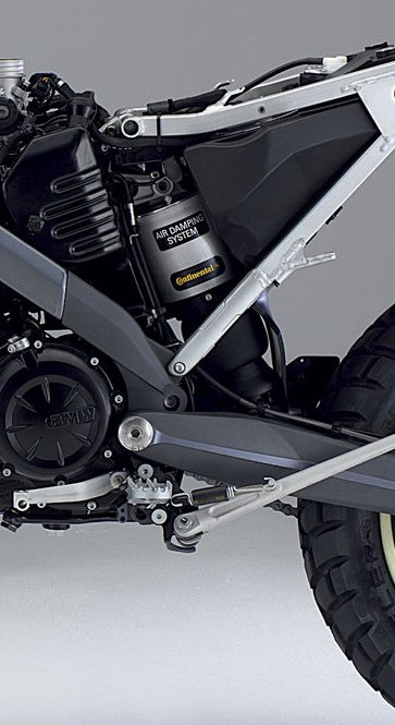 Устройство задней подвески мотоцикла. Пневматический амортизатор BMW G650 Xchallange 2007