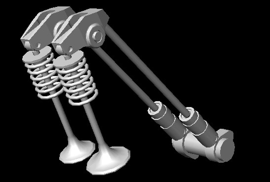 OHV - верхнее расположение клапанов и нижнее распредвалов-толкателей