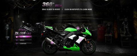 Новый сайт серии мотоциклов Kawasaki Ninja