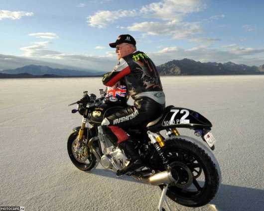 Norton 961 Commando SE ставит рекорд на соляном озере Бонневиль